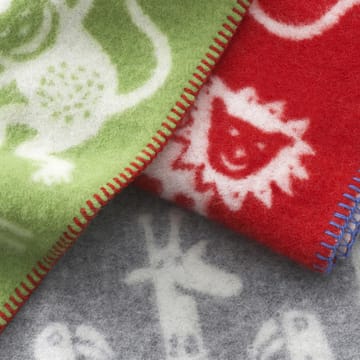 Couverture en laine Jungle - gris - Klippan Yllefabrik