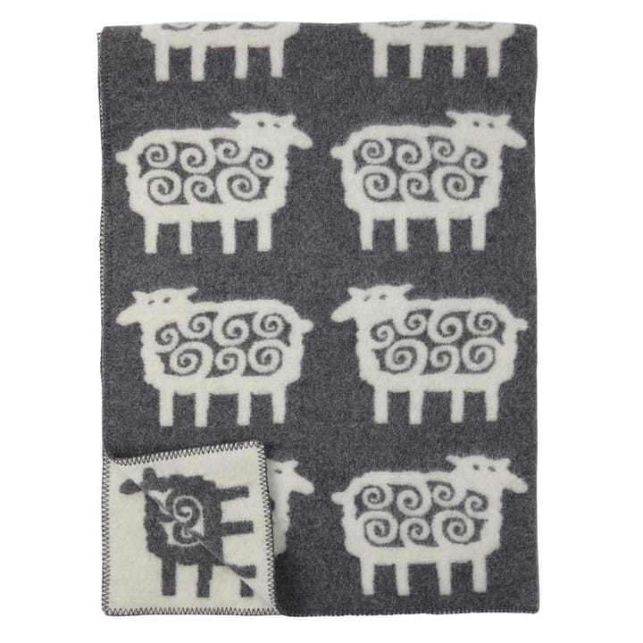 Couverture en laine Mouton - gris 130x180 cm - Klippan Yllefabrik