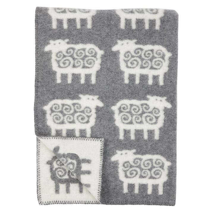 Couverture en laine Mouton - gris 90x130 cm - Klippan Yllefabrik
