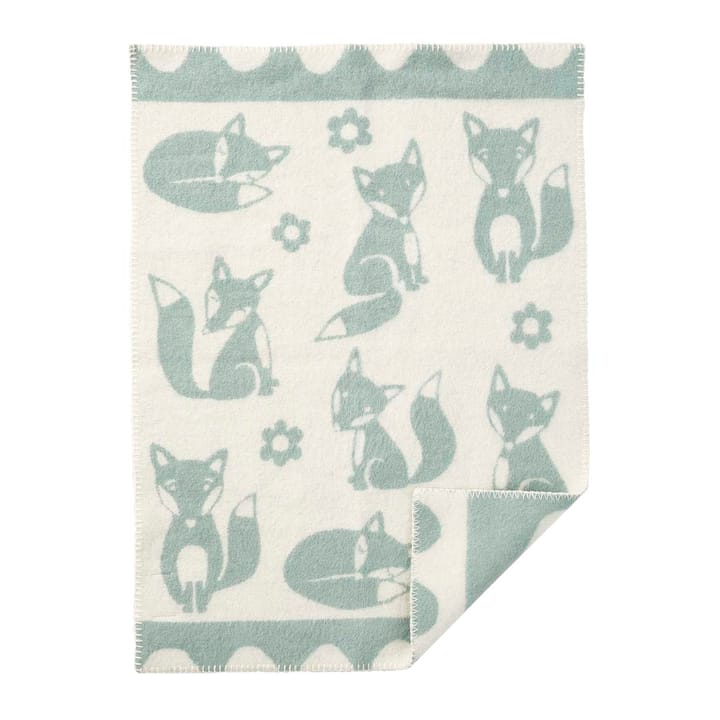 Couverture enfant Fox - bleu clair - Klippan Yllefabrik