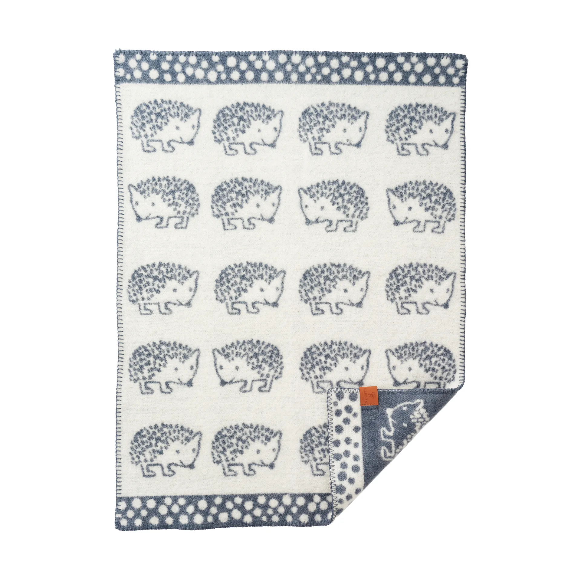Couverture enfant Hedgehog 65x90 cm, Bleu Klippan Yllefabrik