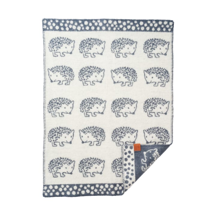 Couverture enfant Hedgehog 65x90 cm - Bleu - Klippan Yllefabrik