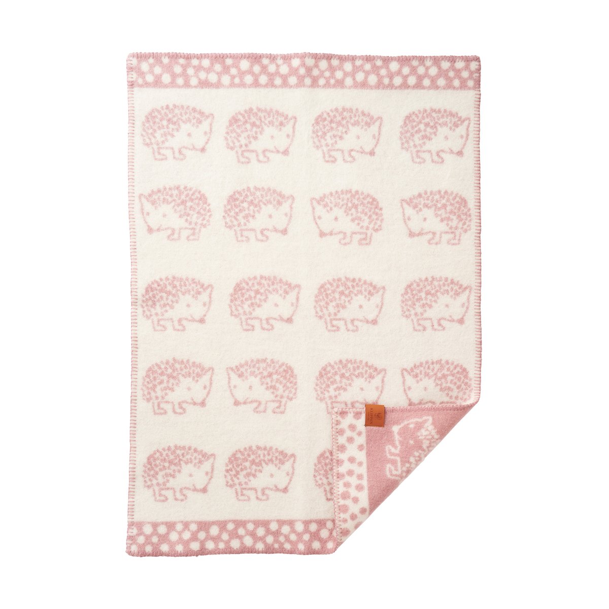 Klippan Yllefabrik Couverture enfant Hedgehog 65x90 cm Rose