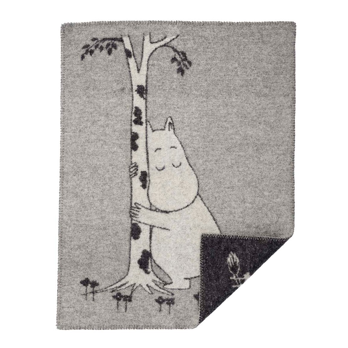 Klippan Yllefabrik Couverture enfant Moomin Tree Hug gris
