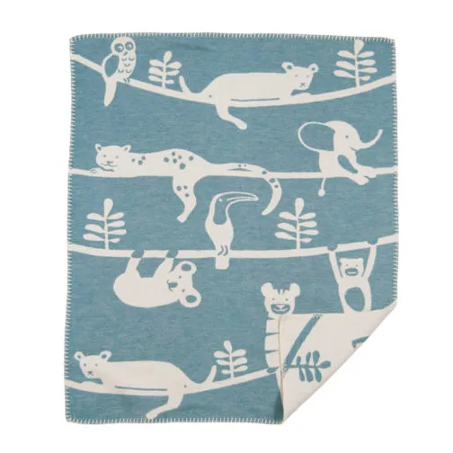 Couverture enfant Siesta, pétrole Klippan Yllefabrik