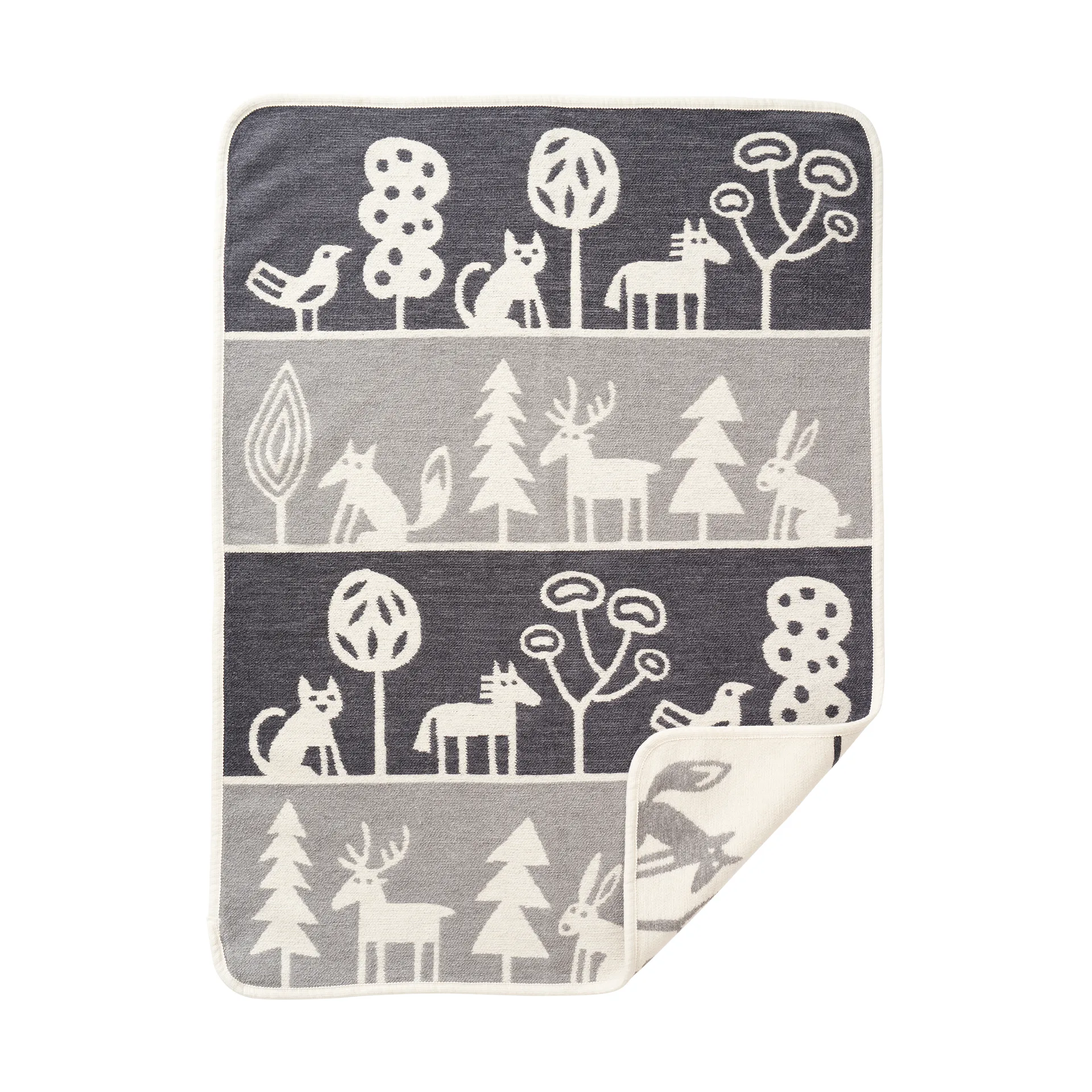 Couverture enfant Wildlife 70x90 cm, Gris Klippan Yllefabrik