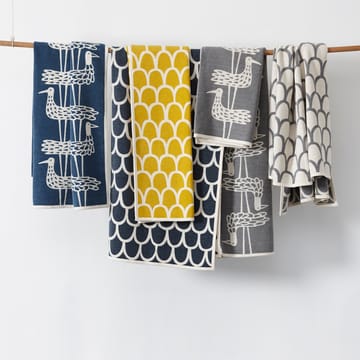 Couverture Feathers chenille - bleu - Klippan Yllefabrik