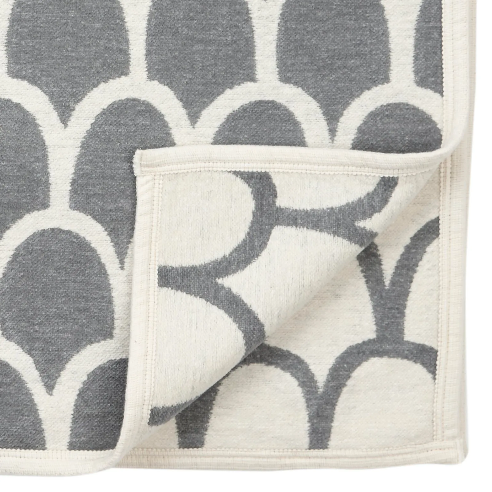 Couverture Feathers chenille, gris Klippan Yllefabrik