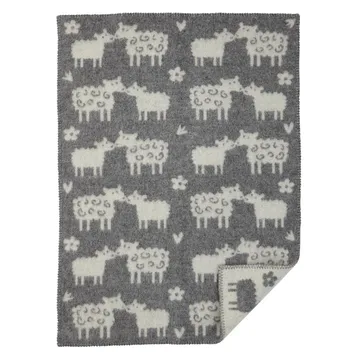 Couverture pour enfant Bää laine - gris - Klippan Yllefabrik