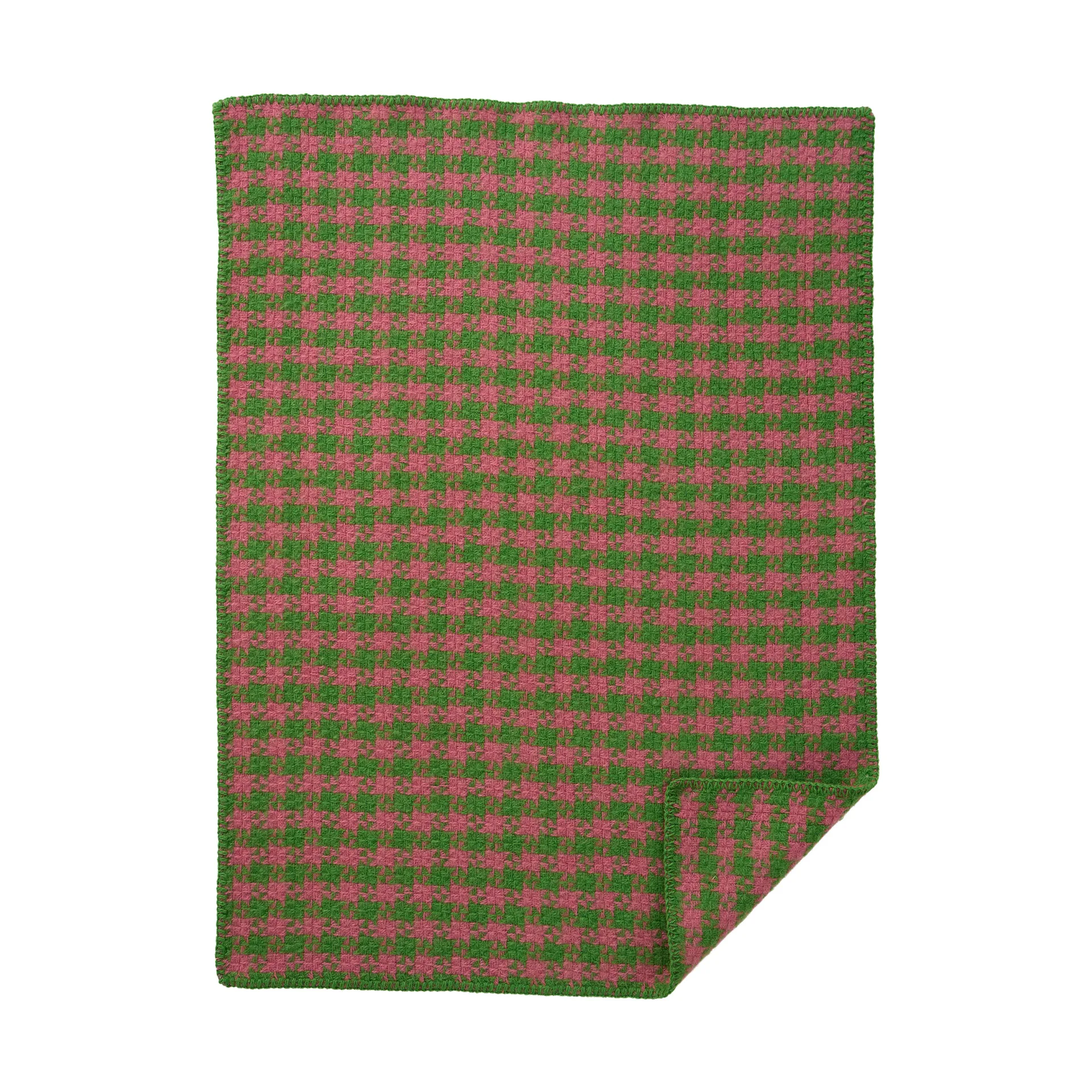 Couverture pour enfant Dogtooth 65x90 cm, Green-pink Klippan Yllefabrik