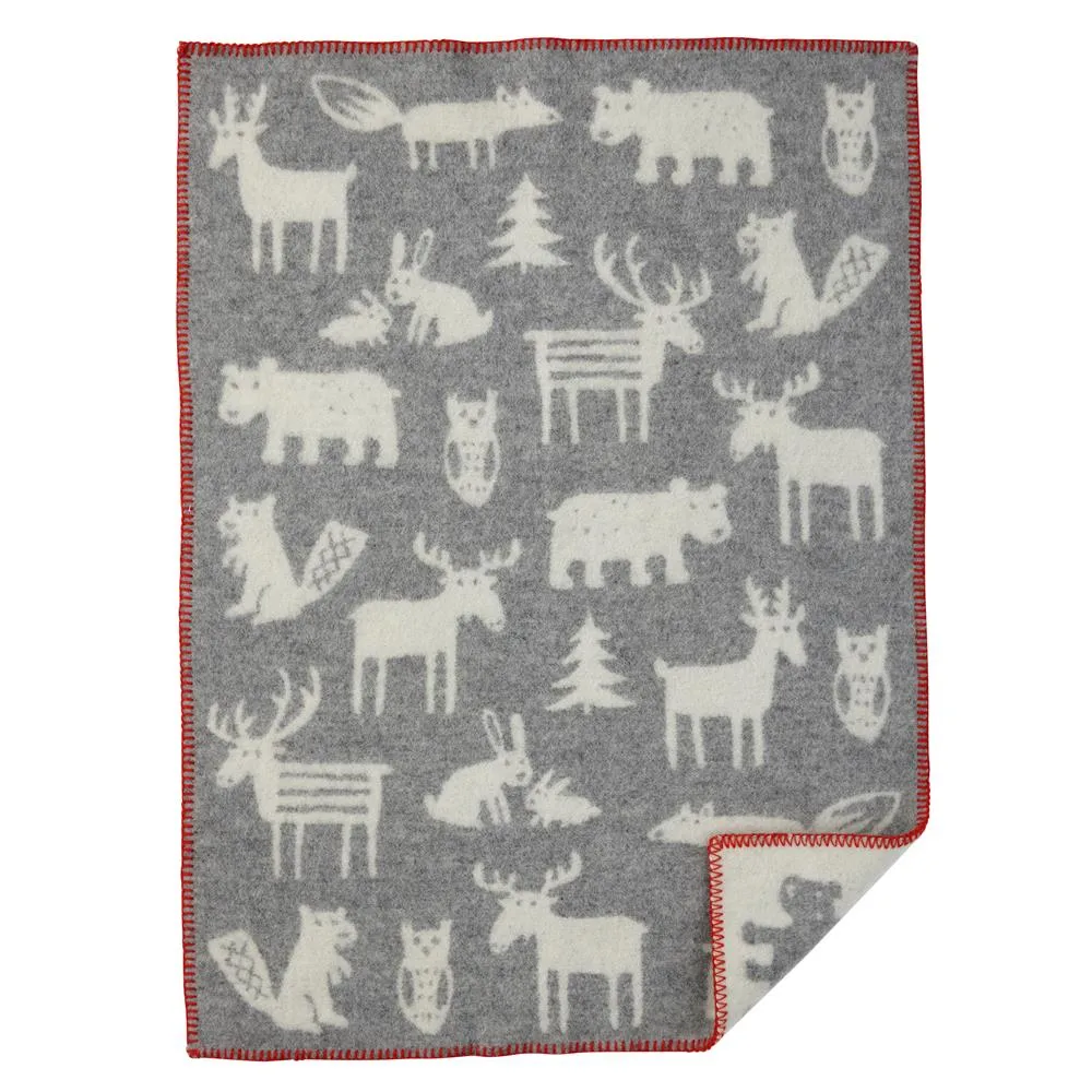Couverture pour enfant Forest, gris Klippan Yllefabrik