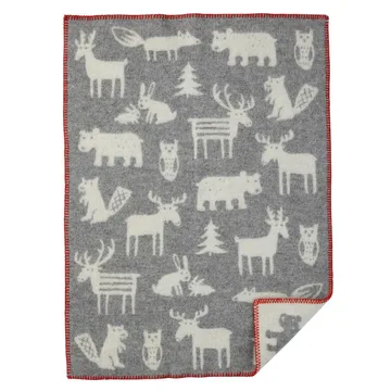 Couverture pour enfant Forest - gris - Klippan Yllefabrik
