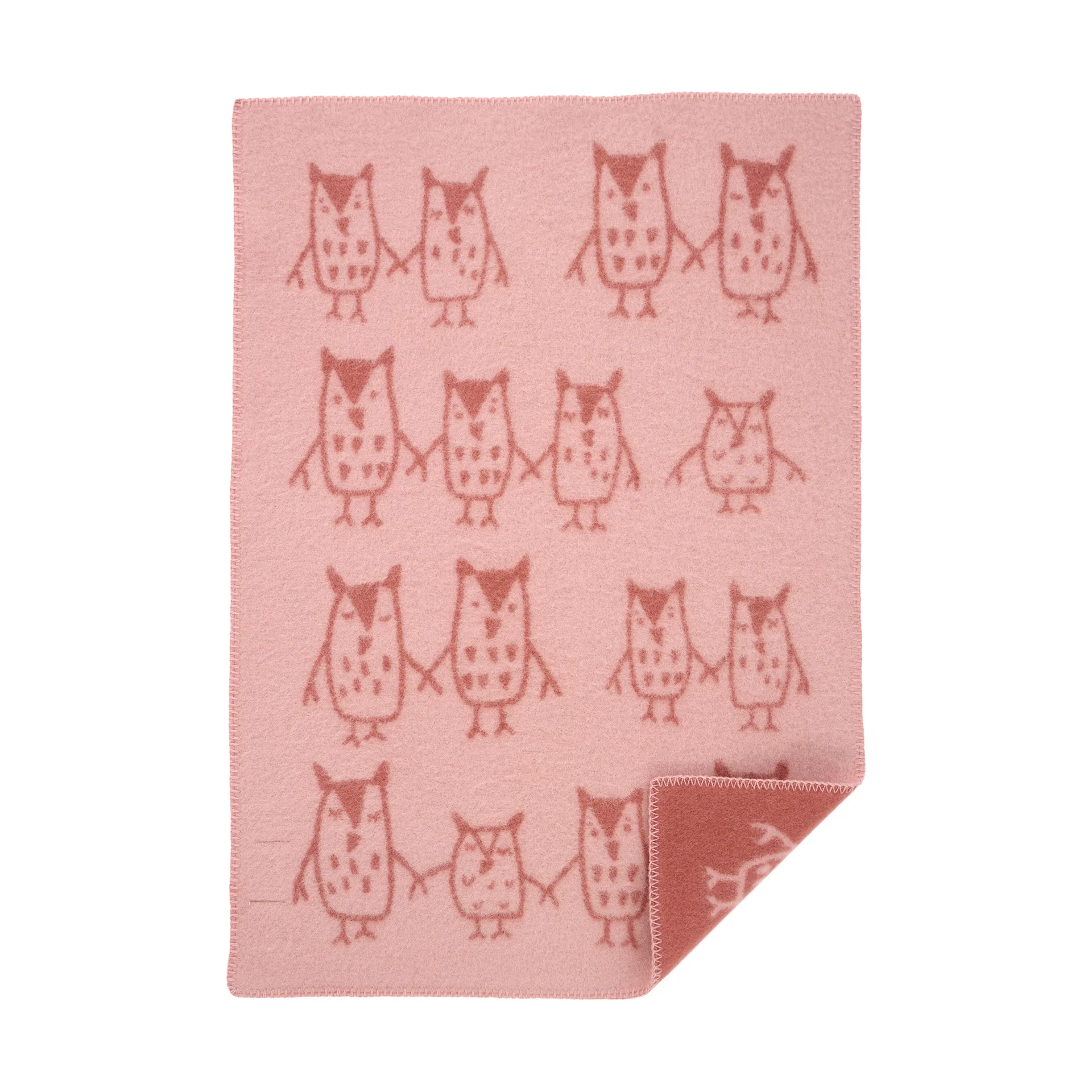 Couverture pour enfant Hand in Hand 65x90 cm, Rose brown Klippan Yllefabrik
