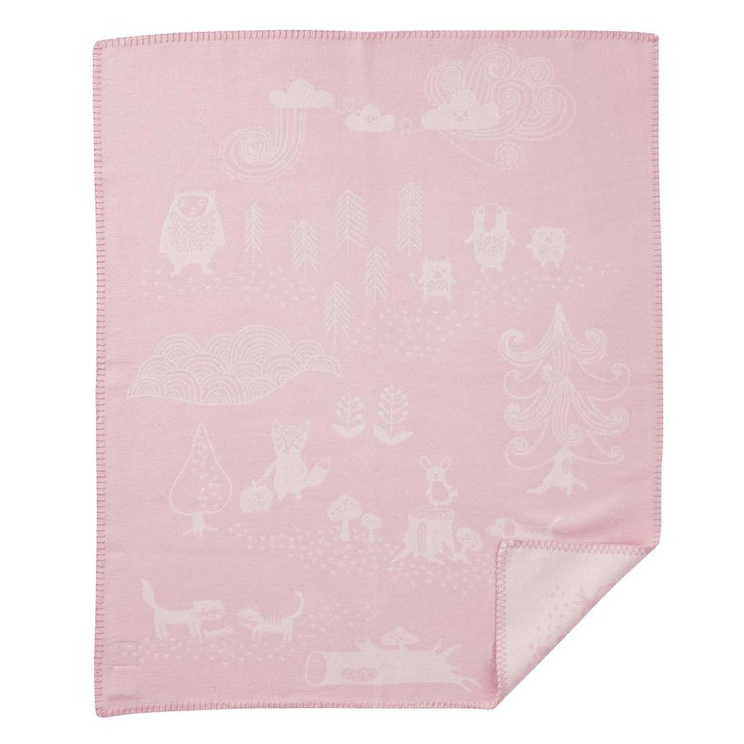 Klippan Yllefabrik Couverture pour enfant Little bear rose