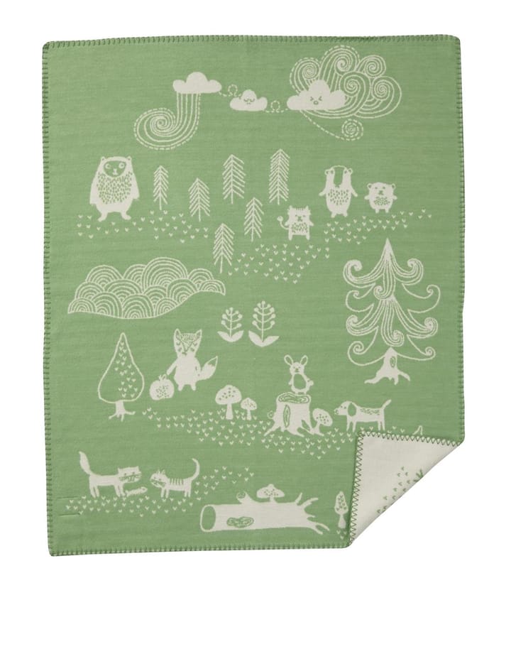 Couverture pour enfant Little bear - vert - Klippan Yllefabrik