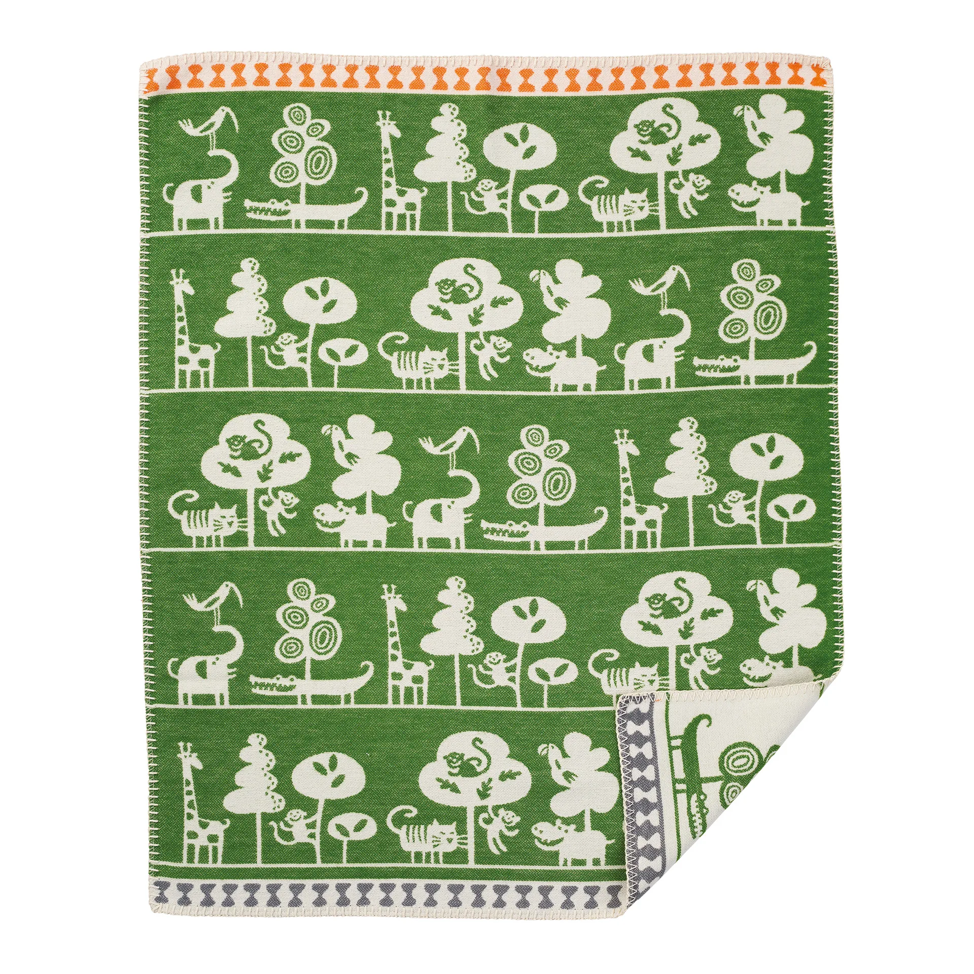 Couverture pour enfant Serengeti, Vert Klippan Yllefabrik