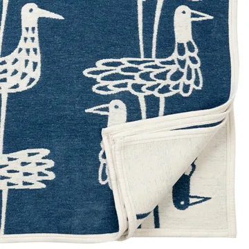 Couverture Shore Birds chenille - bleu - Klippan Yllefabrik