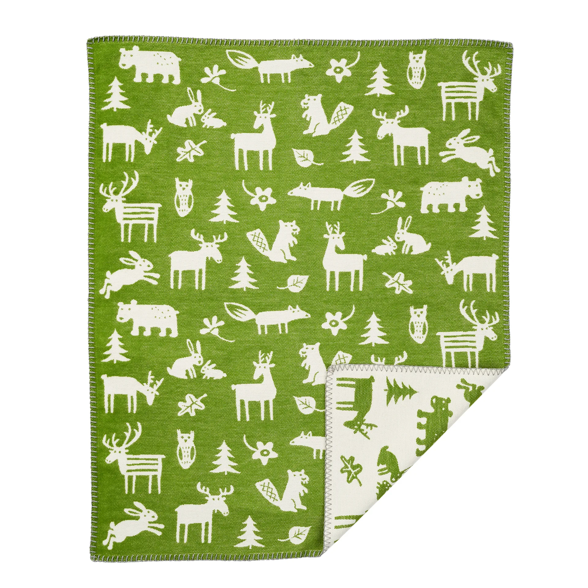 Forest Couverture pour bébé en coton, Vert Klippan Yllefabrik