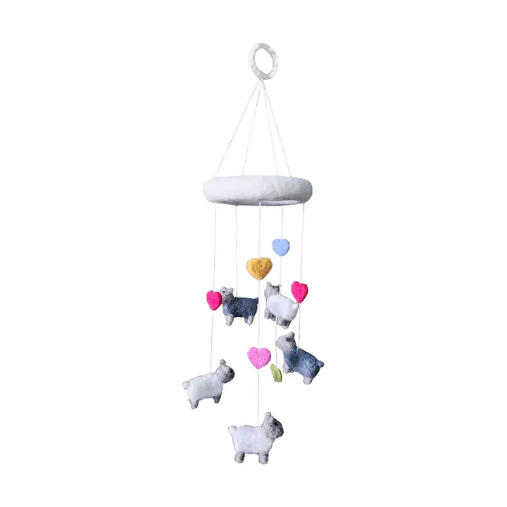 Mobile en laine Sheep - 15x50 cm - Klippan Yllefabrik