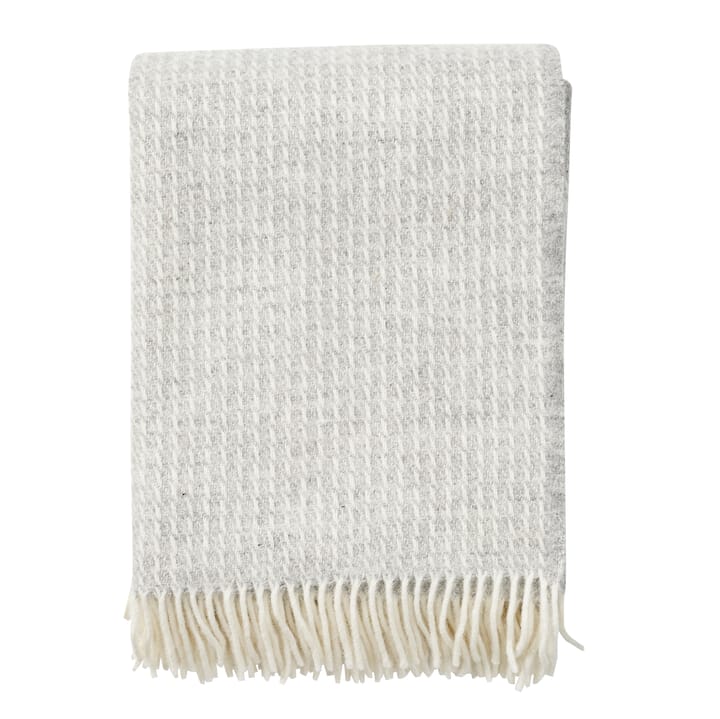 Plaid en laine d'agneau Line, Gris clair Klippan Yllefabrik