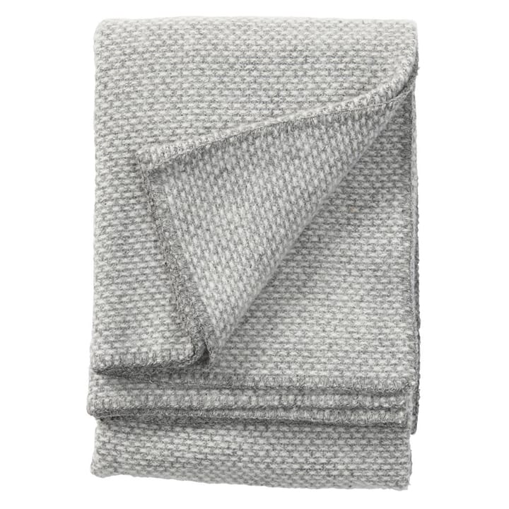 Plaid en laine Domino - gris clair - Klippan Yllefabrik