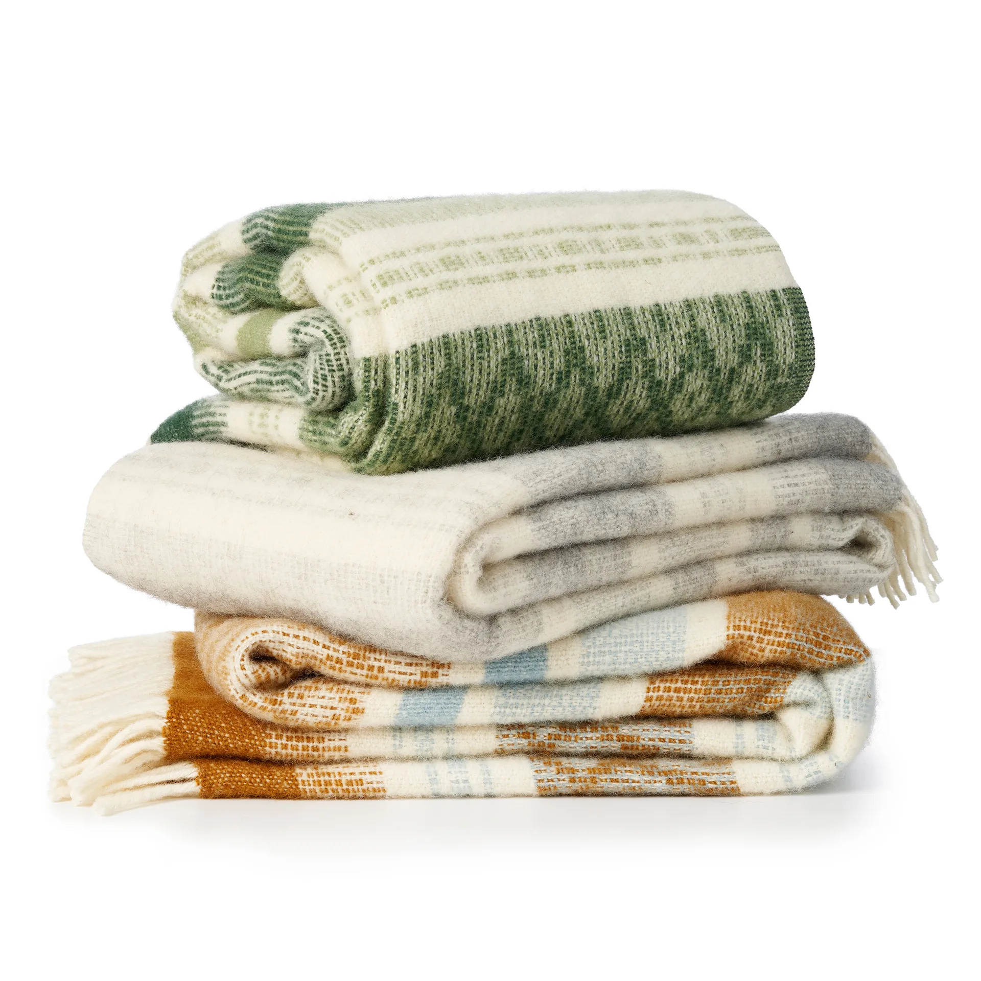 Plaid en laine Freja, Amber Klippan Yllefabrik