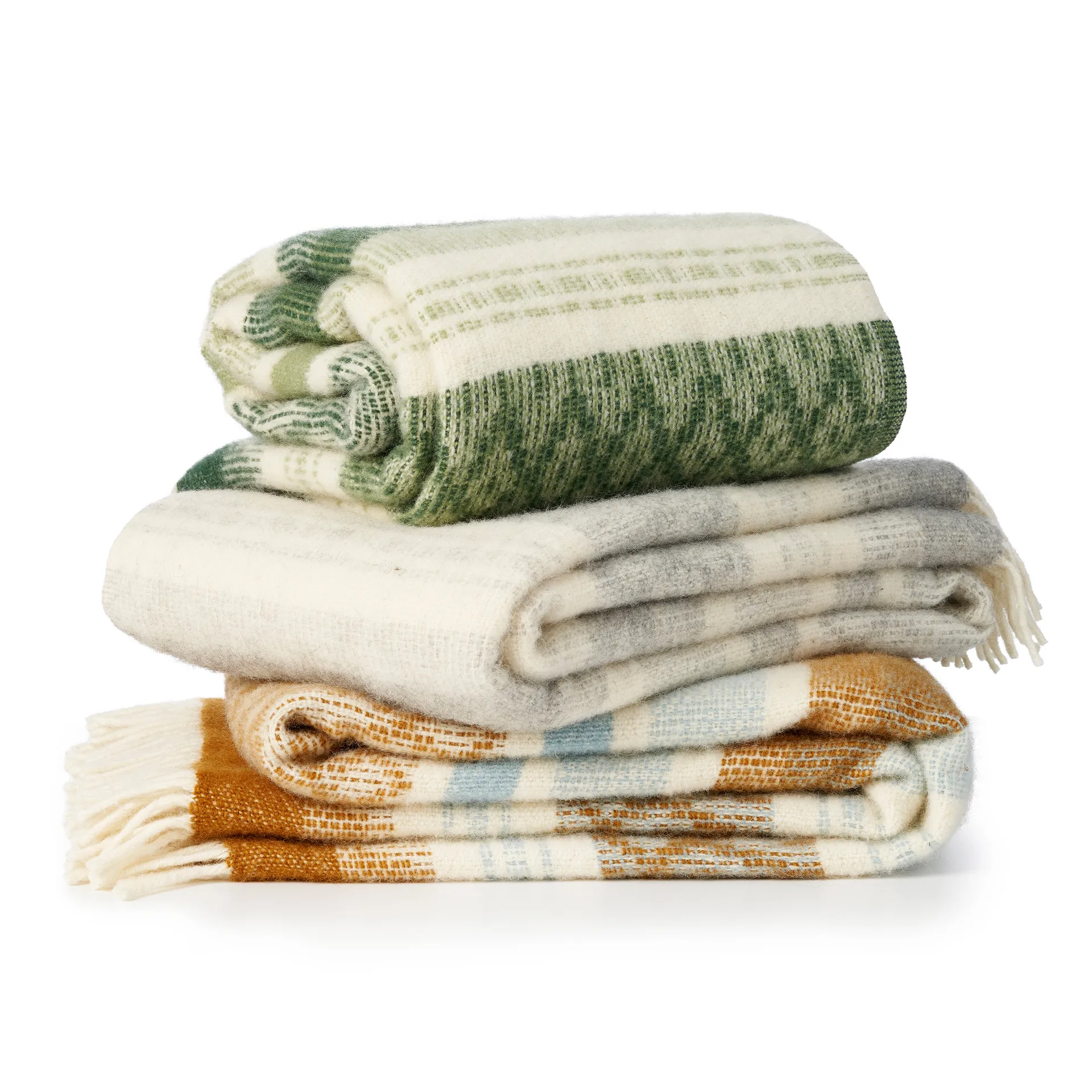 Plaid en laine Freja, Wood Klippan Yllefabrik