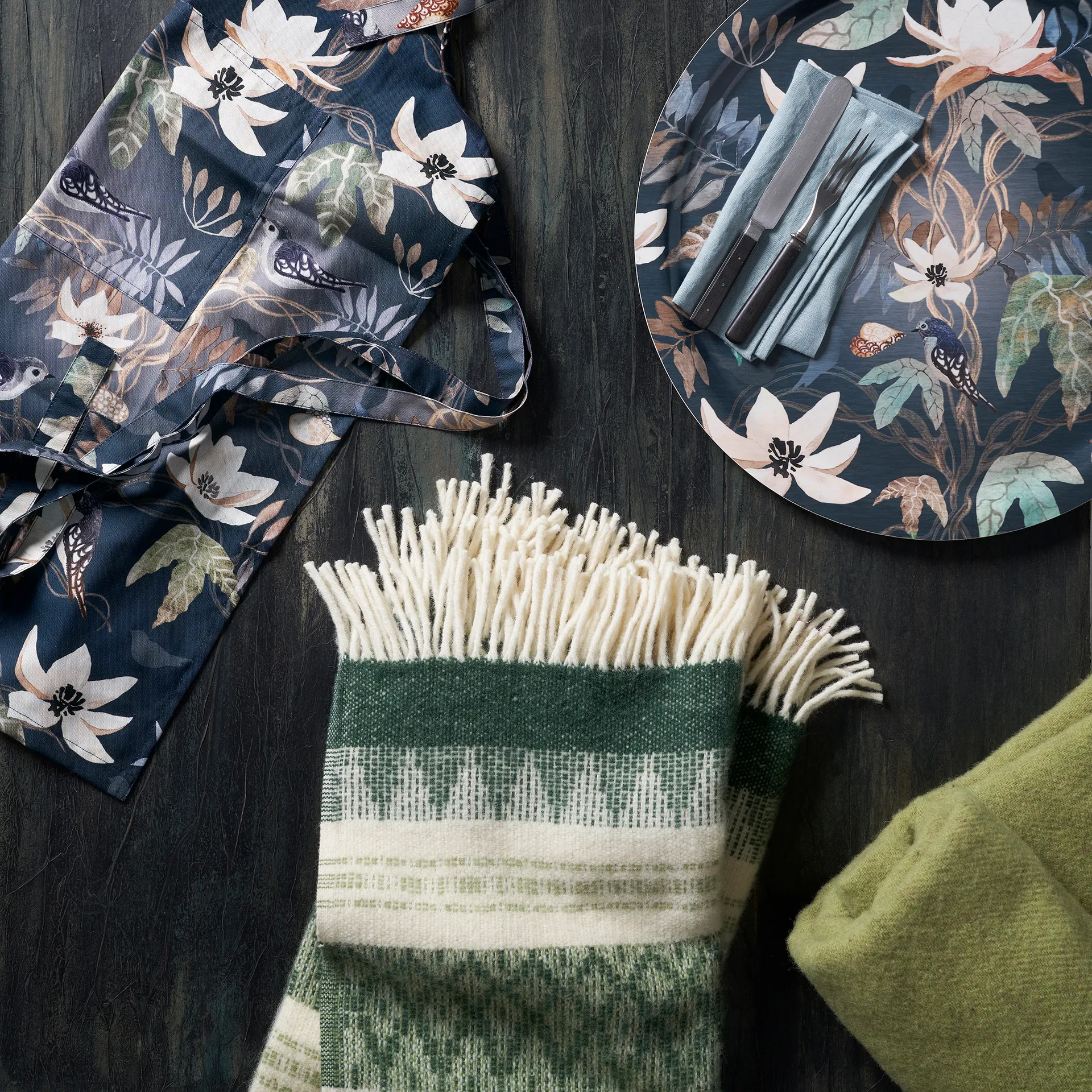 Plaid en laine Freja, Wood Klippan Yllefabrik