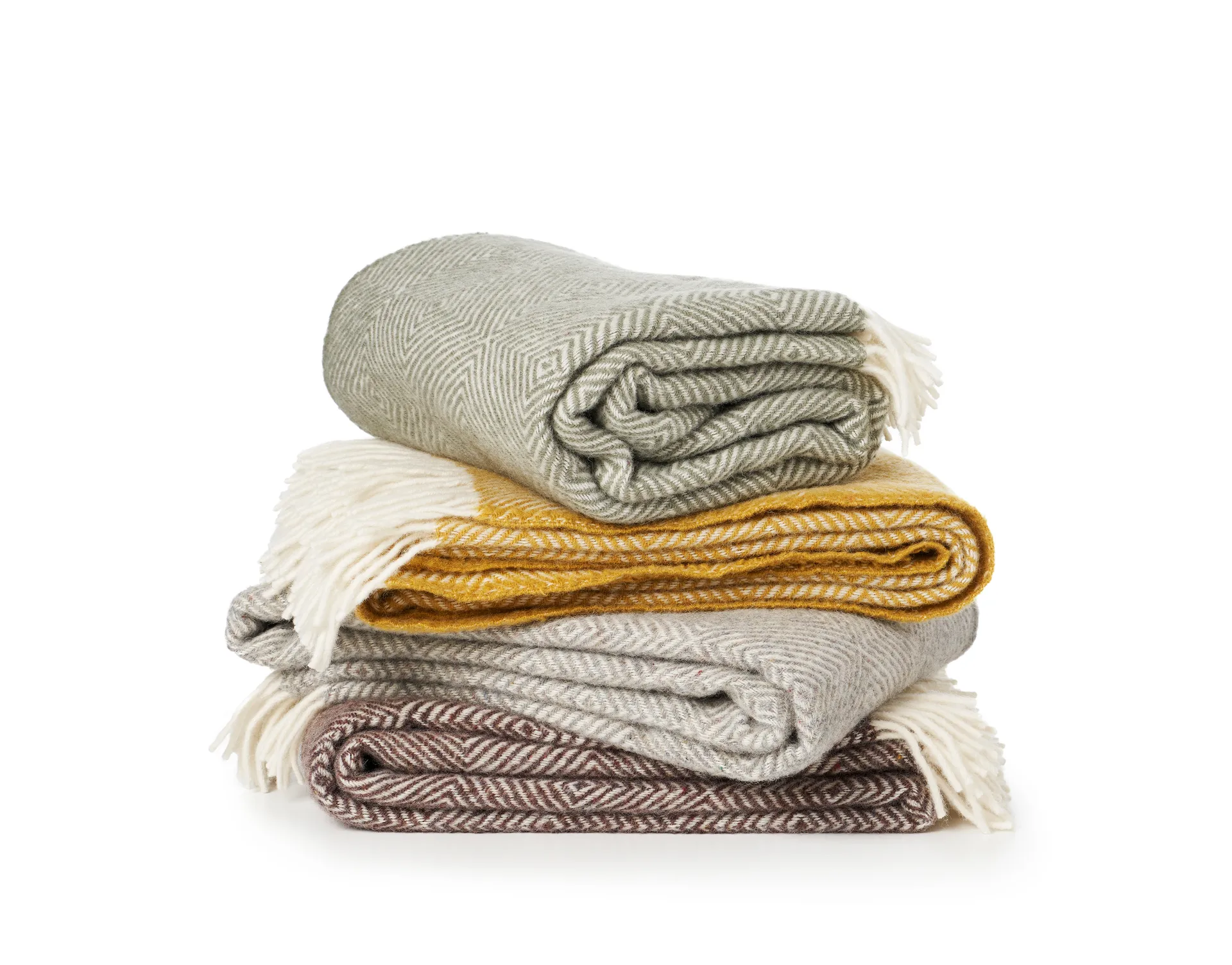 Plaid en laine Gooseye 130x200 cm, Gris Klippan Yllefabrik