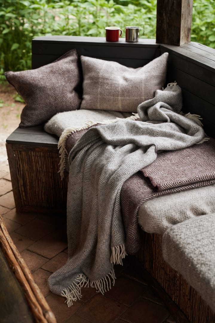 Plaid en laine Gooseye 130x200 cm, Marron Klippan Yllefabrik