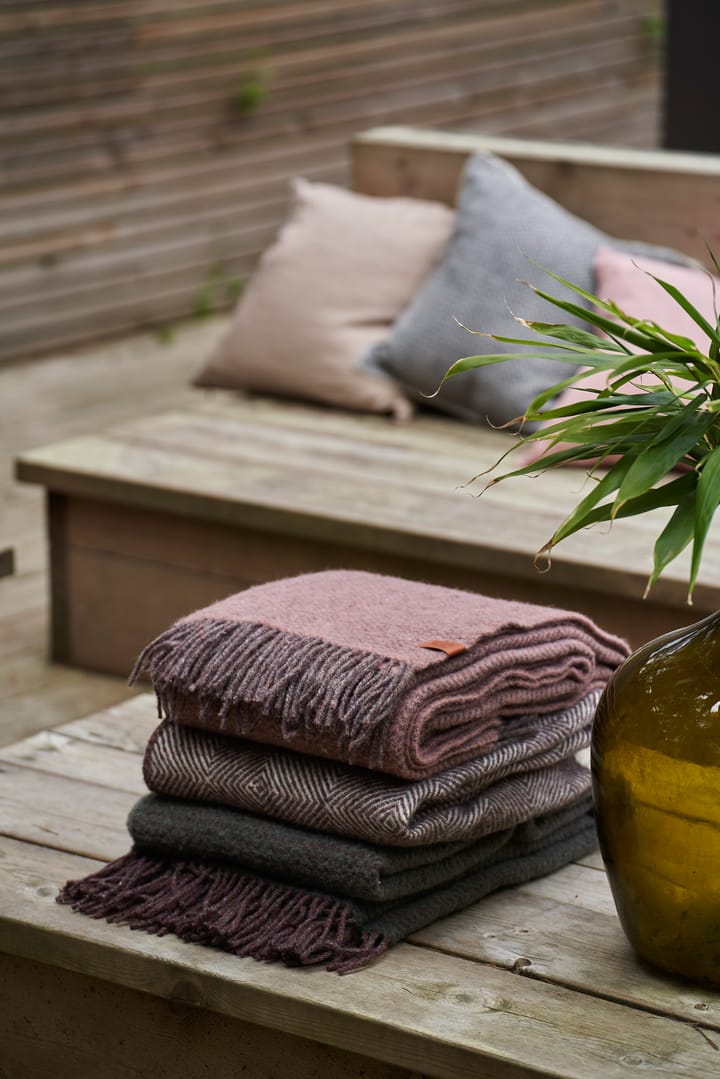 Plaid en laine Gooseye 130x200 cm, Marron Klippan Yllefabrik
