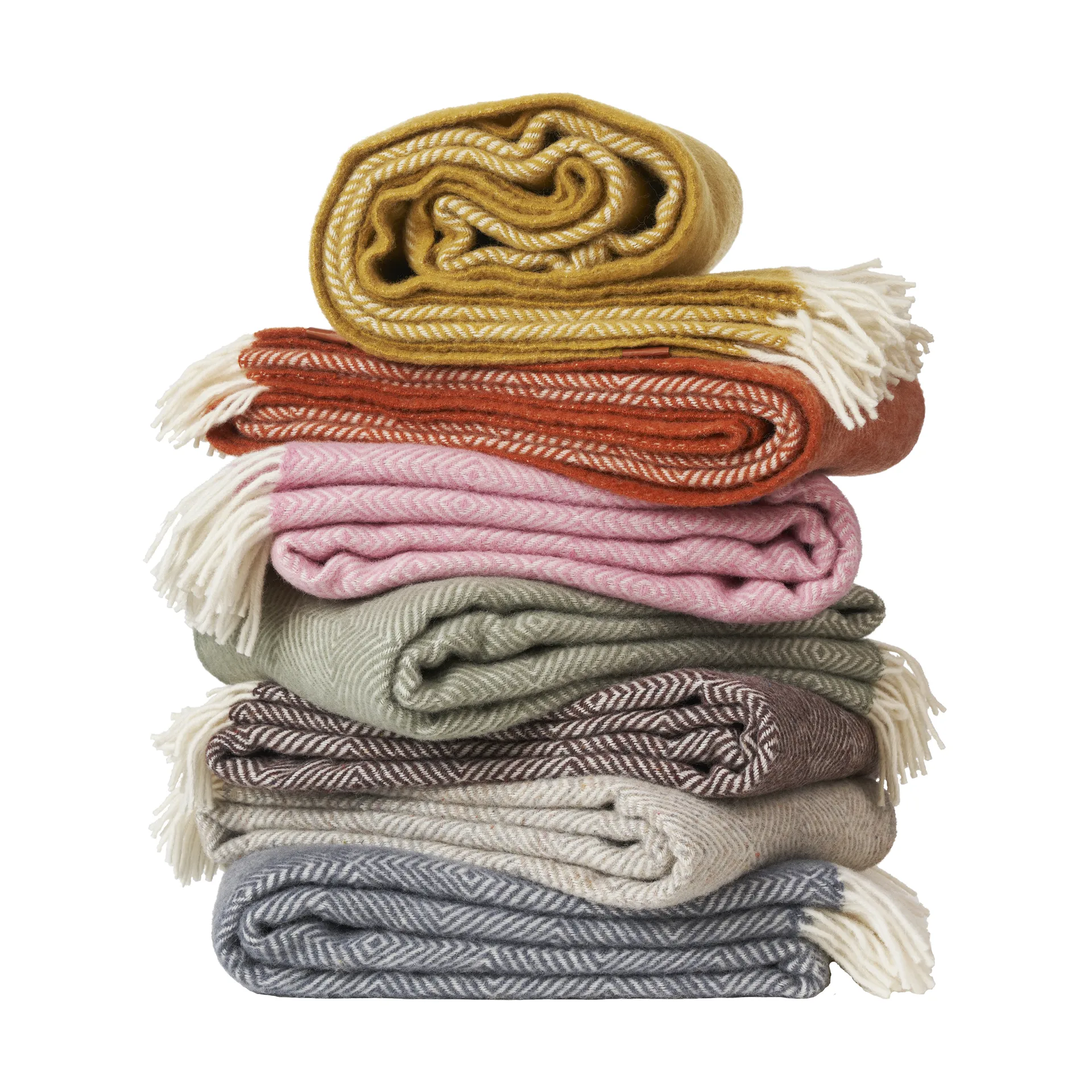 Plaid en laine Gooseye 130x200 cm, Rose Klippan Yllefabrik