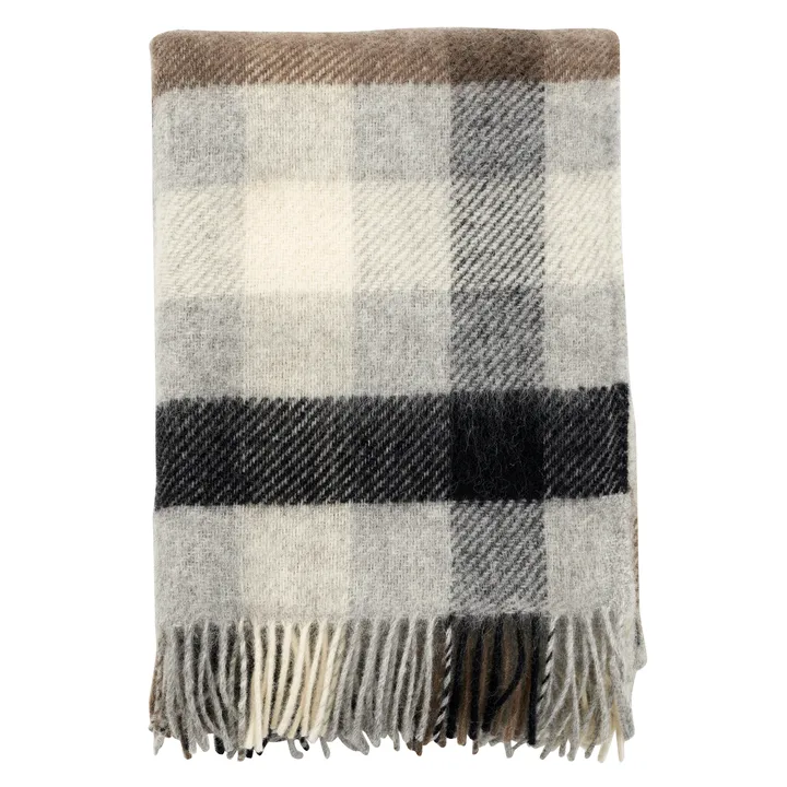 Plaid en laine Gotland 130x200 cm - Multi grey - Klippan Yllefabrik