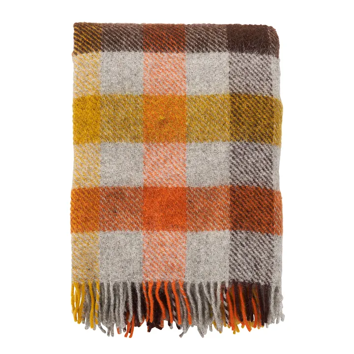 Plaid en laine Gotland 130x200 cm - Multi-jaune - Klippan Yllefabrik