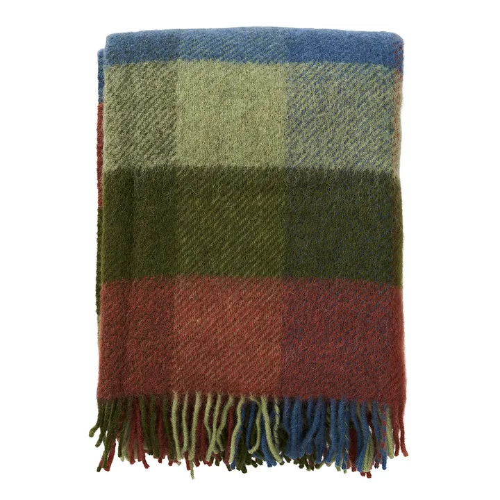 Plaid en laine Gotland 130x200 cm - Multi-vert - Klippan Yllefabrik