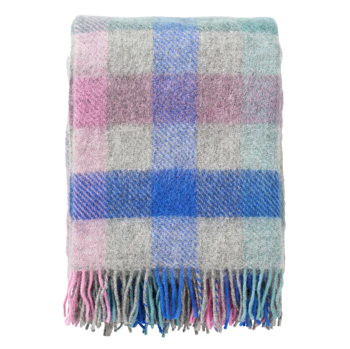 Plaid en laine Gotland 130x200 cm - Multicolore pastel - Klippan Yllefabrik