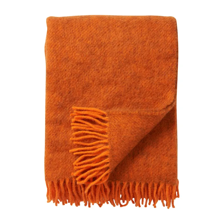 Plaid en laine Gotland 130x200 cm - Orange - Klippan Yllefabrik