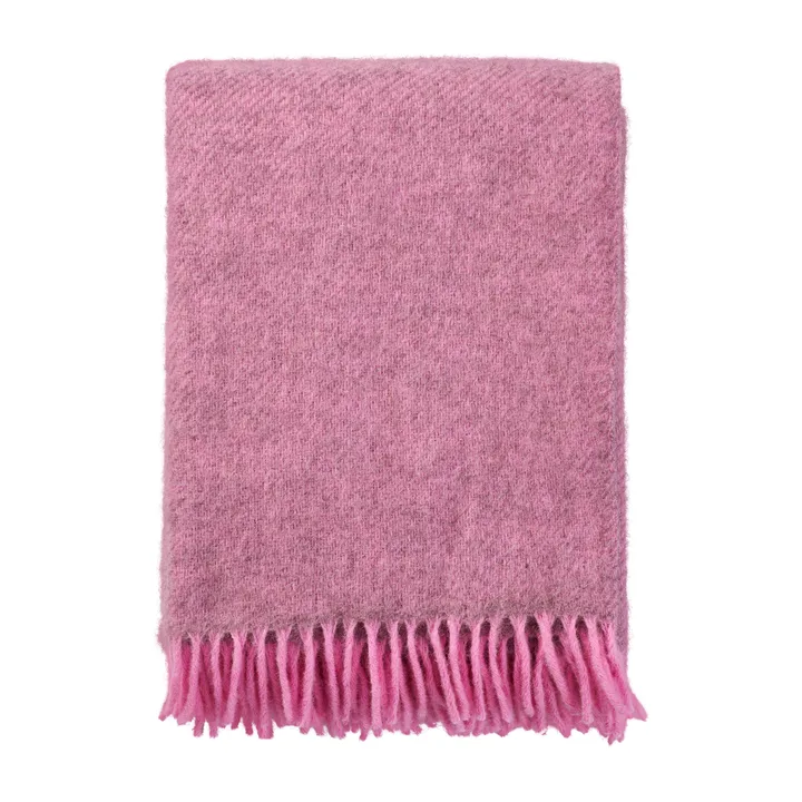 Plaid en laine Gotland 130x200 cm - Rose - Klippan Yllefabrik