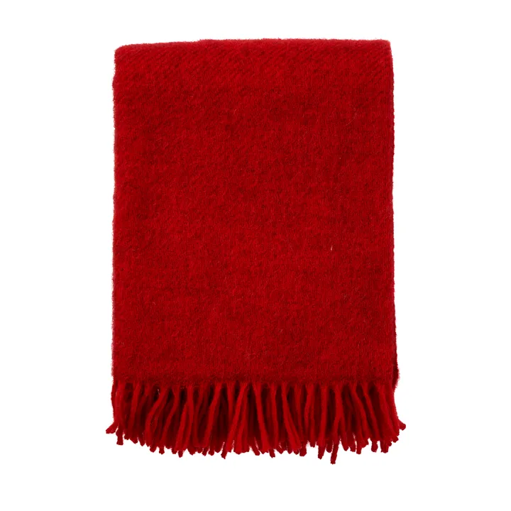 Plaid en laine Gotland 130x200 cm - Rouge - Klippan Yllefabrik