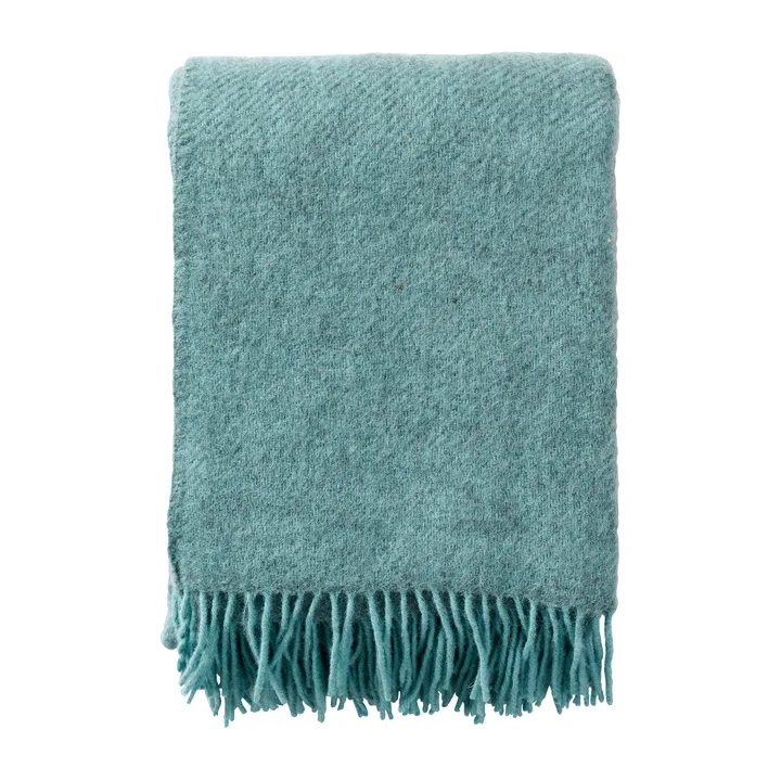 Plaid en laine Gotland 130x200 cm - Turquoise - Klippan Yllefabrik
