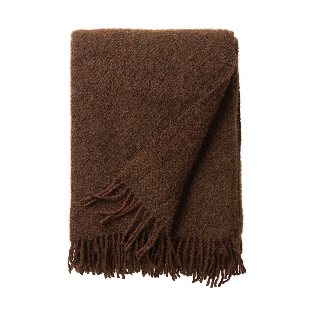 Klippan Yllefabrik Plaid en laine Gotland 130x200cm Brown