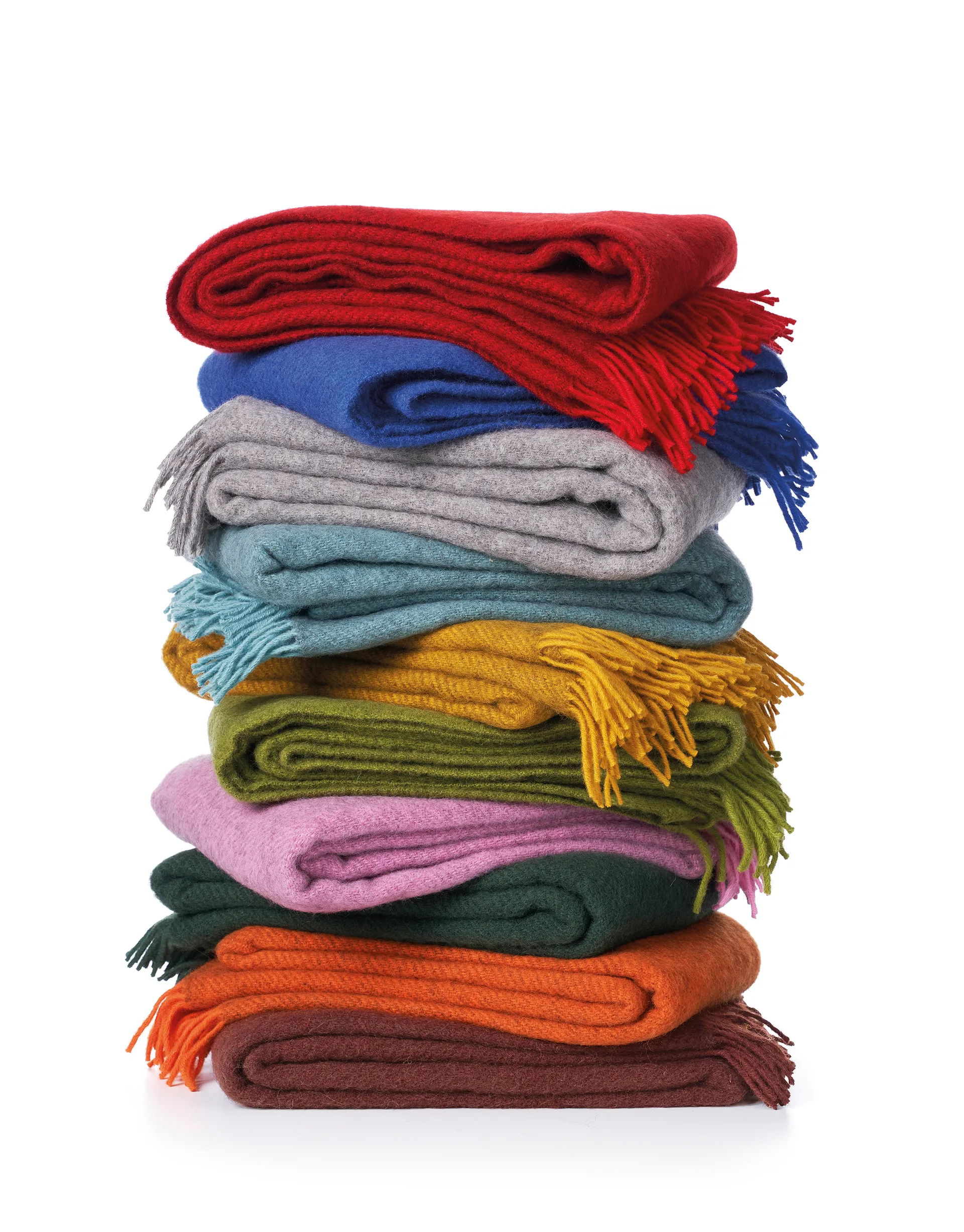 Plaid en laine Gotland 130x200cm, Rouge Klippan Yllefabrik