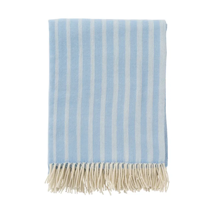 Plaid en laine Irregular stripes - Infinity blue, 130x200 cm - Klippan Yllefabrik