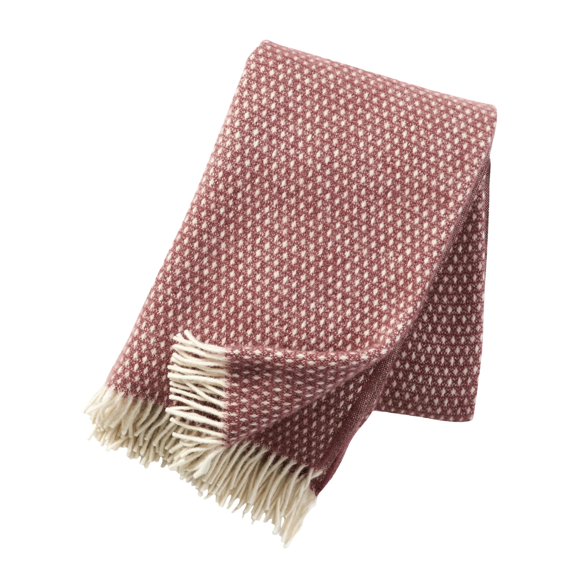 Plaid en laine Knut, rouille rouge Klippan Yllefabrik