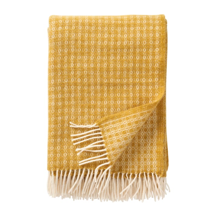 Plaid en laine Loop 130x200 cm - Mustard (jaune) - Klippan Yllefabrik