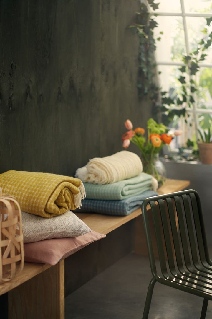 Plaid en laine Loop 130x200 cm, Mustard (jaune) Klippan Yllefabrik