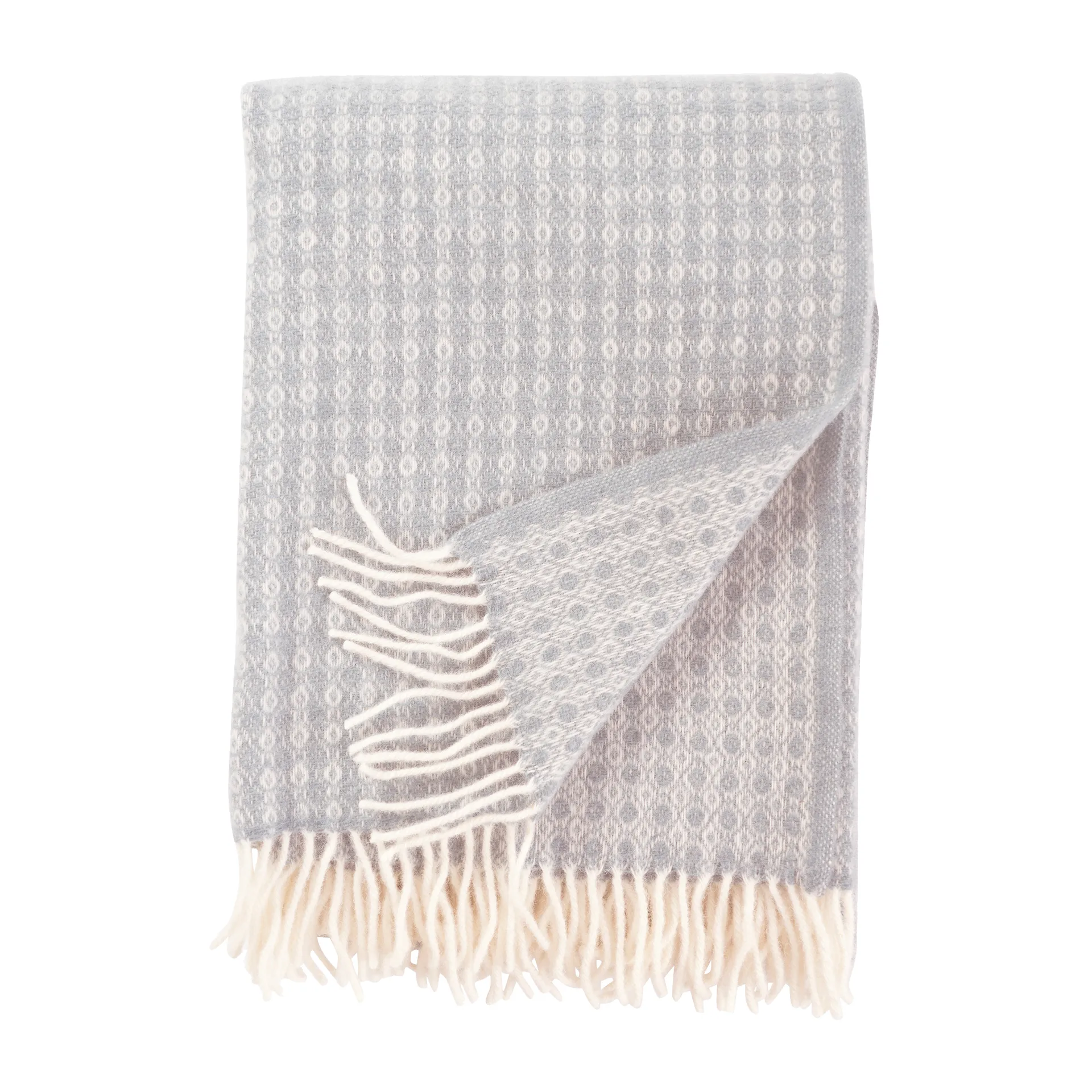 Plaid en laine Loop 130x200 cm, Stone (gris) Klippan Yllefabrik