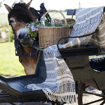 Plaid en laine Man and wife - gris - Klippan Yllefabrik