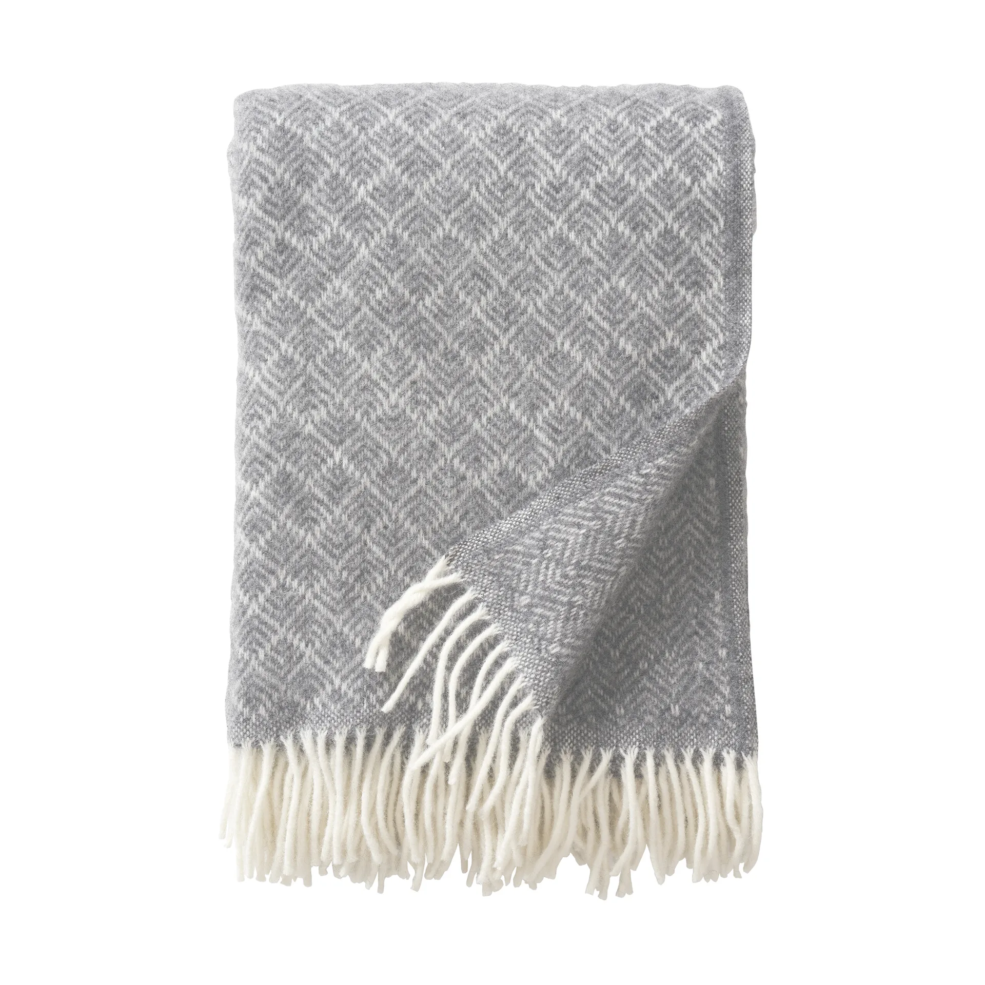 Plaid en laine Pampas 130x200 cm, Gris Klippan Yllefabrik
