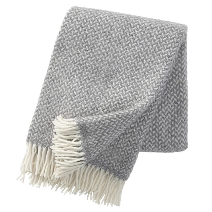 Plaid en laine Polka - gris - Klippan Yllefabrik